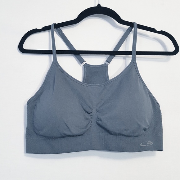 Champion Other - Champion | Grey Racer Back Logo Sports Bra XL